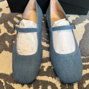Alohas Denim Blue Por Do Sol Mary Jane Flats